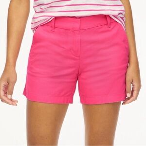 NWT J.Crew Vibrant Pink 5” Bermuda Shorts